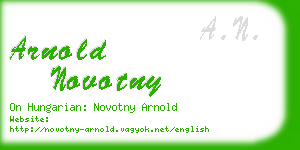 arnold novotny business card